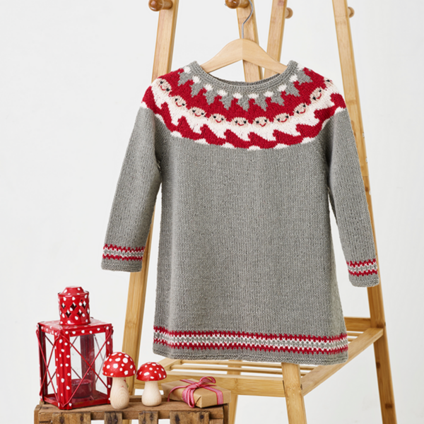 kjole-med-nisser-strikkeopskrift