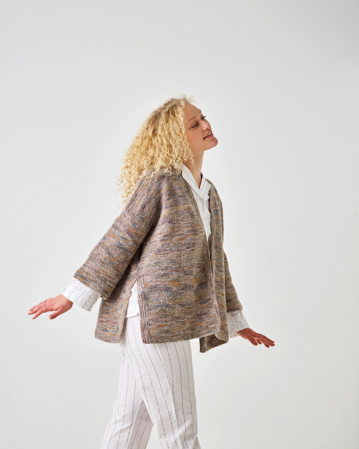 Retstrikket Kimono - Strikkeopskrift