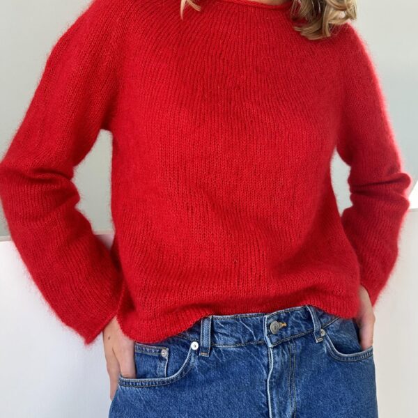 plain-yoke-blouse-strikkeopskrift