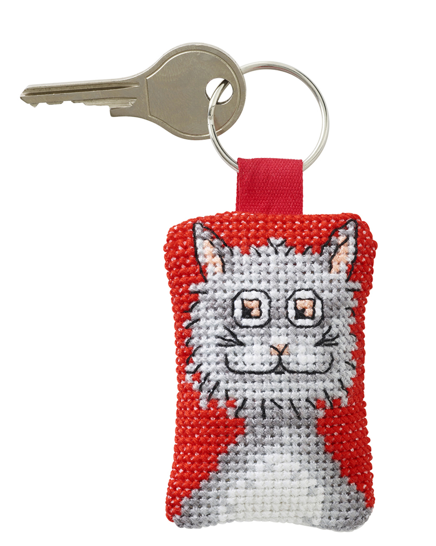 Noglering med en kat - Broderikit