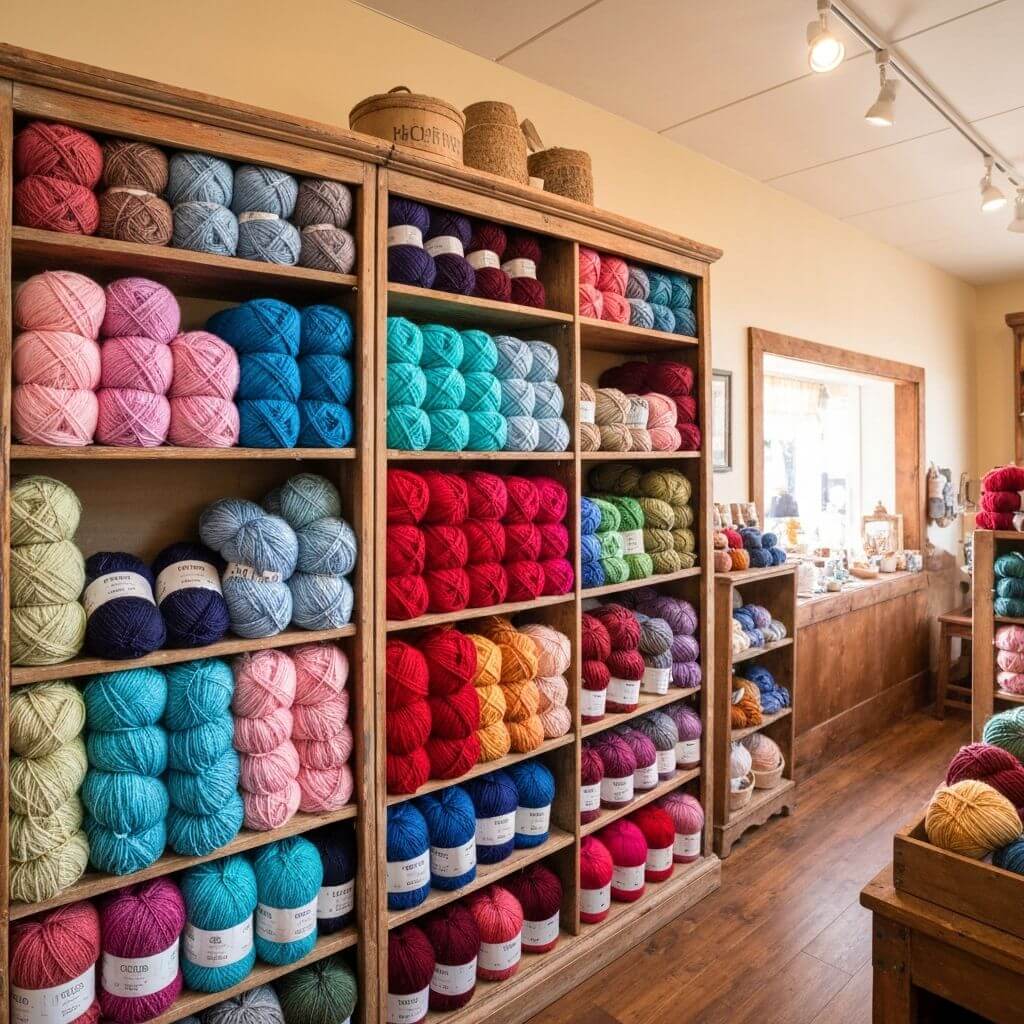 Farverige garnnogler - utvalg fra Vegagarn